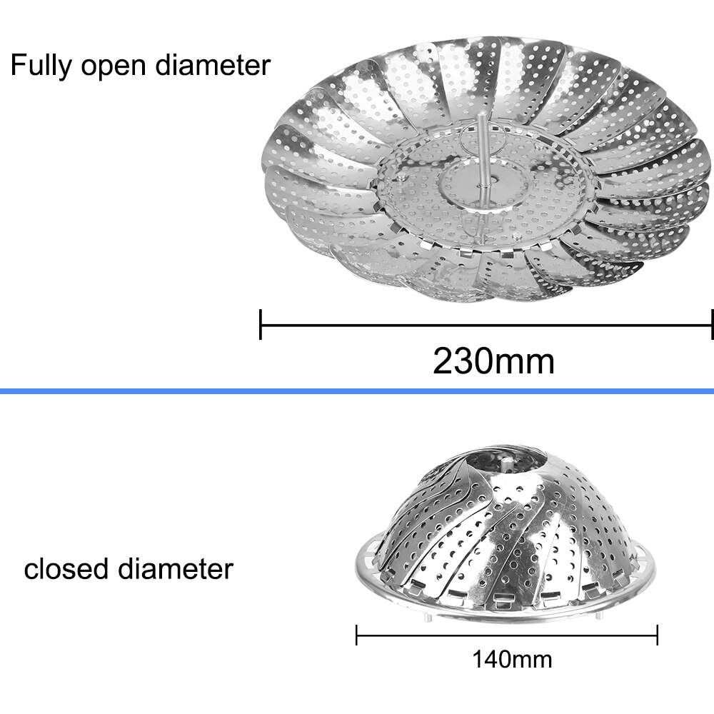 Cookware and Utensils for Cooking SteamSteamer Cooker Folding Mesh Steamer Rack Dish Food Steam Kitchen Tools Stainless Steel