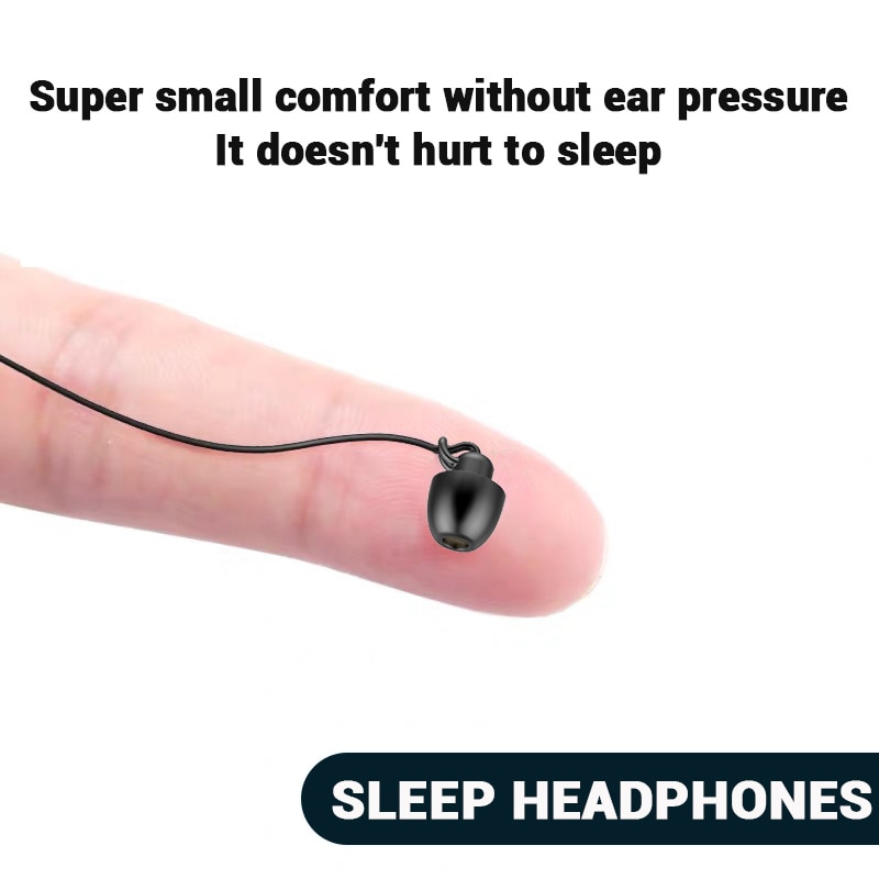 Sleeping Earphone HiFi Soft Silicone Headset In-Ear Mobile Phone Earphone With Mic Noise Cancelling Earphone For Xiaomi Huawei