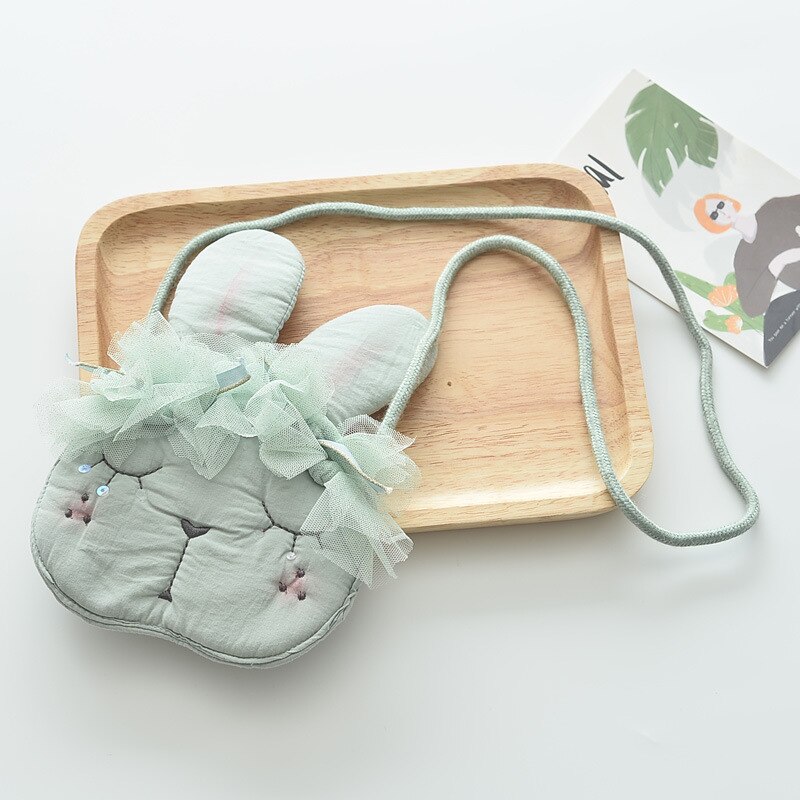 2020 moda małe dziewczynki torba Crossbody piękny kreskówka królik mały mini moneta torebka miękka siatka dekoracje torba na ramię robić podróży
