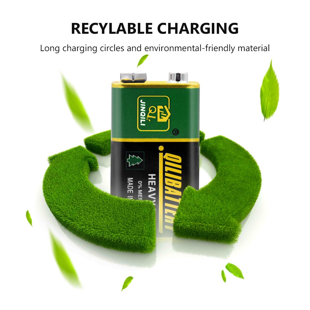 6 Pieces/lot square 9V battery parts pkcell 9v batteries 6F22 Single Use 9 V dry battery zinc carbon battery High capacity