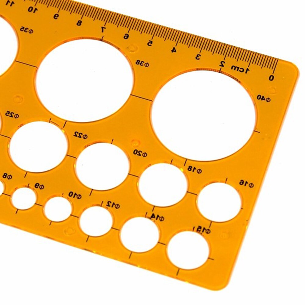 4321 Transparent plastic Circular drawing template Drawcircle board ruler for students Designers