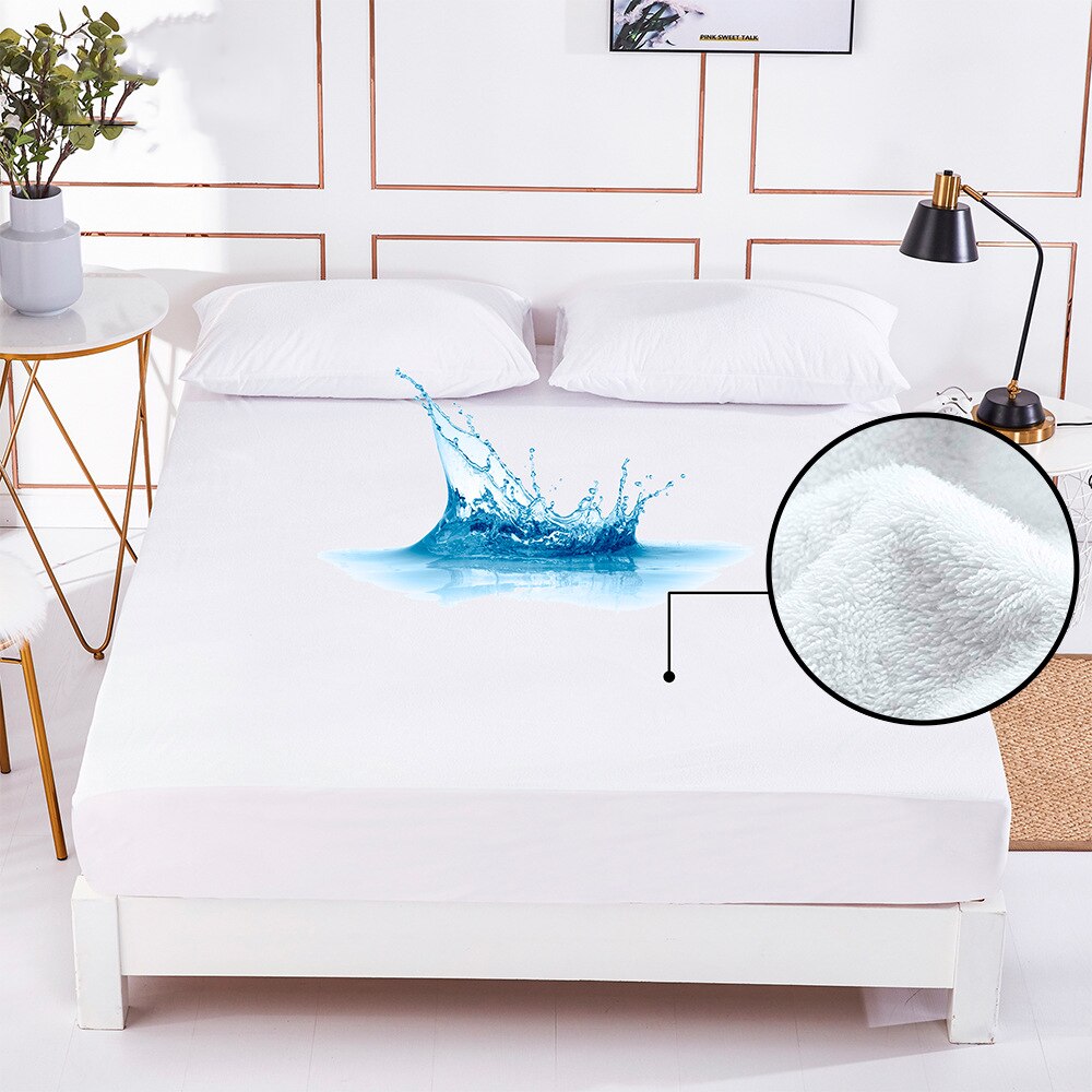 Elastische Hoeslaken Gewatteerde Sprei Op Bed Matras Pad Waterdicht Anti-Mijt Luxe Sprei 2 Plaatsen Bed Cover Bo 150