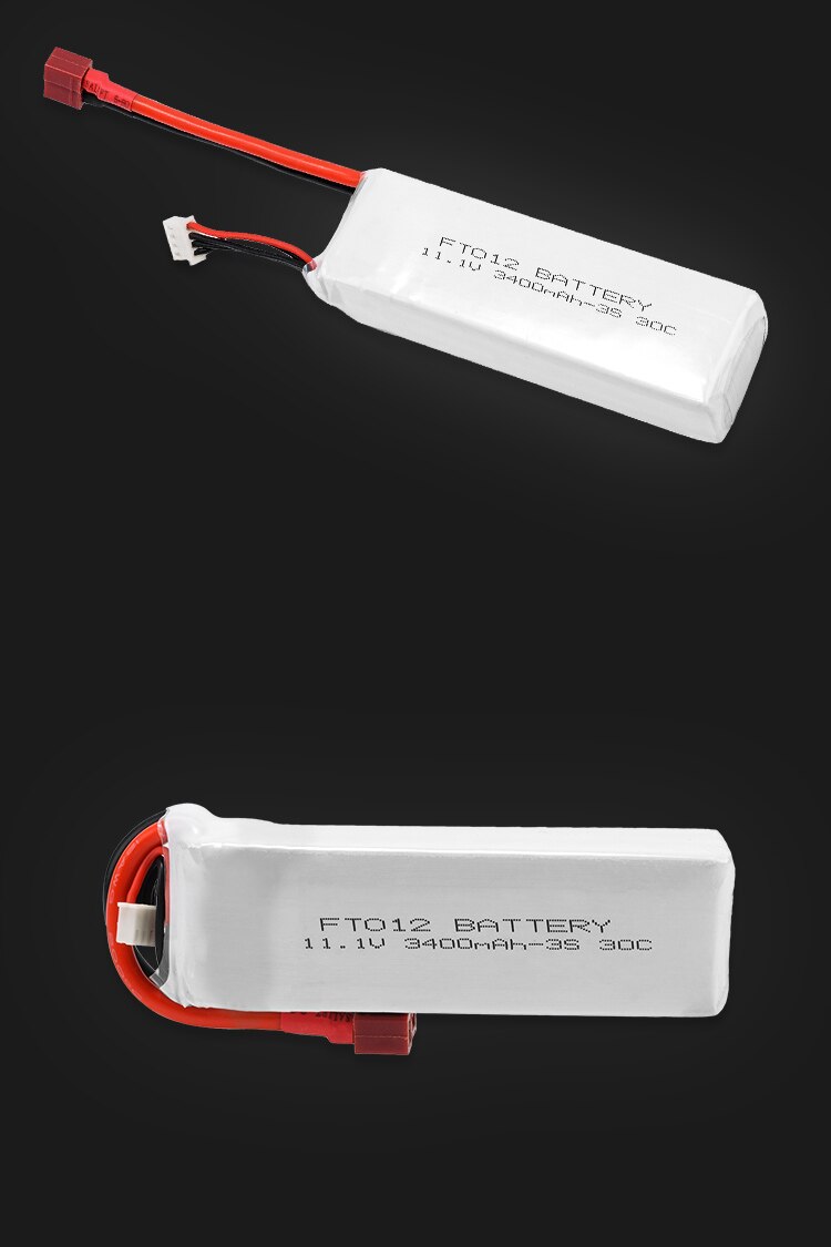 Upgraded Rc lipo Batterij FT012S 11.1 v 3400 mah 30C 3 s Vervanging Li-po Batterij voor Feilun FT012 RC Boot