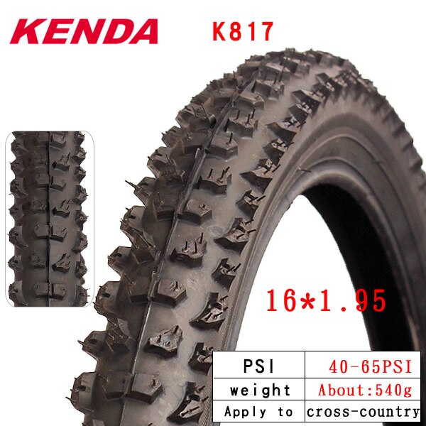 Kenda mountain bike tire k817 steel wire 406 20*1.95 26inch 26 * 1.95 large tooth pattern bicycle tire