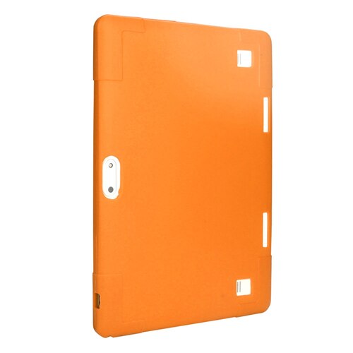 10.1 ''Universele Zachte Siliconen Case Voor 10 10.1 Inch Android Tablet Pc Shockproof Effen Kleur Back Cover Beschermende Shell: Oranje