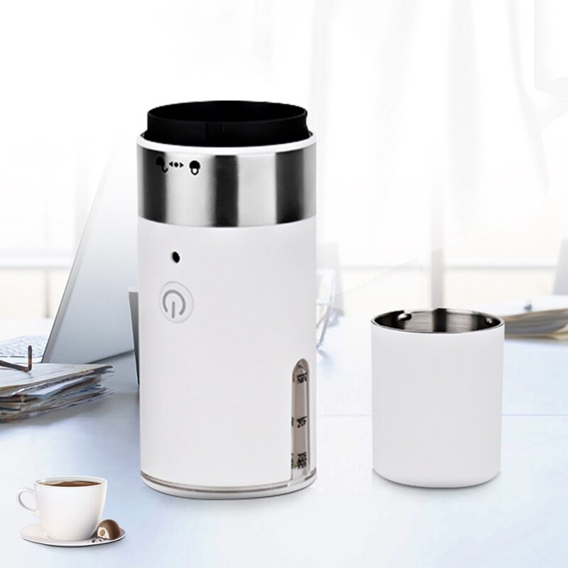 Outdoor Car Kcup Capsule Coffee Grinder Portable Electric Coffee Milling Coffee Bean Grinding Stainless Steel Cup