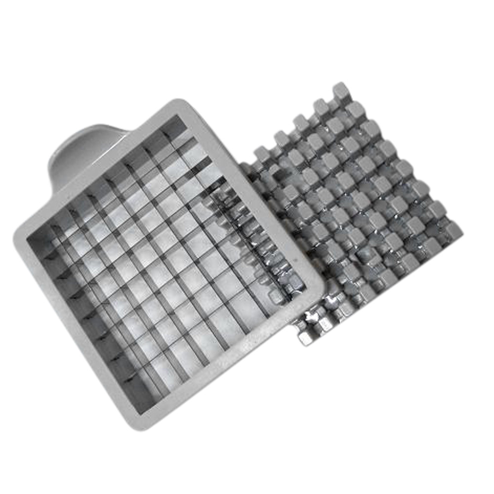 Máquina para hacer patatas fritas, cortador de patatas fritas de acero inoxidable, máquina de corte de 2 cuchillas con agujeros diferentes