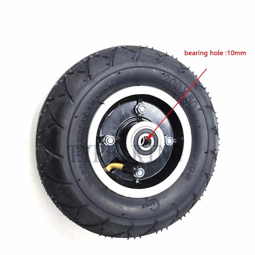 Good 200x50 Pneumatic Tire 8 Inch Inner and Outer Tires with Hub 200*50 Wheel Tyre for Small Dolphin Electric Scooter