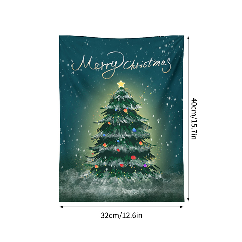 Christmas Decorative Hanging Tapestry Room Backdrop Photo Props Wall Tapestry Xmas Year Hanging Cloth: Buff