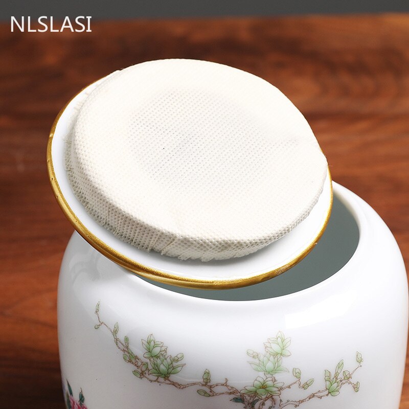 Jingdezhen-tarro hermético de cerámica para el hogar, latas de té, café, a prueba de humedad, contenedor de especias de grano de cocina