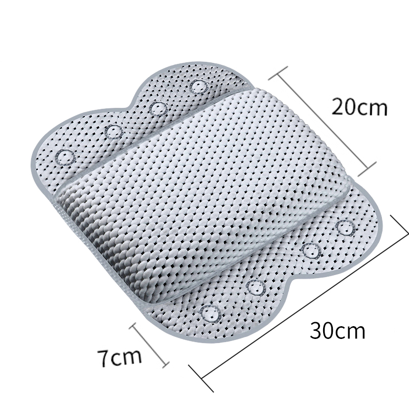 Badkuipkussen Badhoofdsteun Badkuipkussen Zacht badkamerkussen Home Spa Badkussen Jacuzzi-kussen Nekbescherming Antislip: Donkergrijs