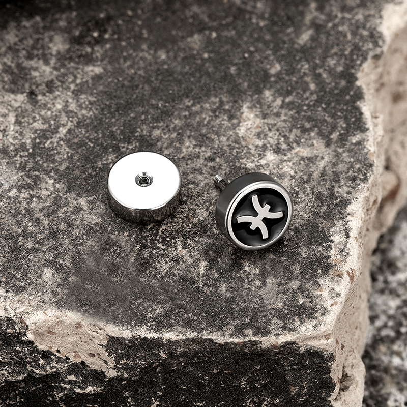 Pendientes de tuerca con mancuernas para hombre y mujer, aretes con constelaciones, edición coreana, de joyería para la oreja, urbana, 12