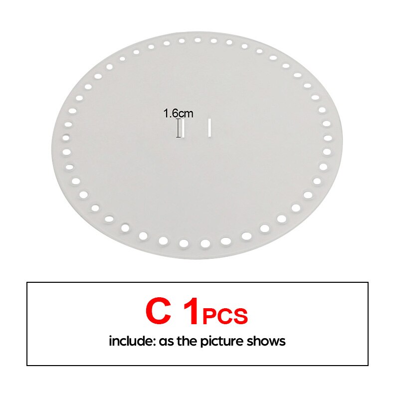 18cm Round Plexiglass Acrylic Sheet for Knitted Bag Cloth Yarn DIY Weave Bag Accessories Handmade 45 holes Crochet Bag 2mm Thick: Type C Without lock