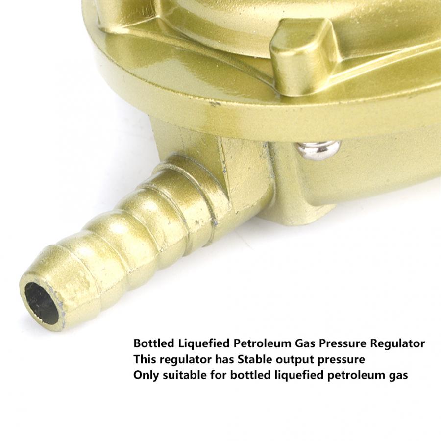 Universal Household Bottled Liquefied Petroleum Gas Pressure Regulator Valve with Gauge Gold Gas Stove Accessories