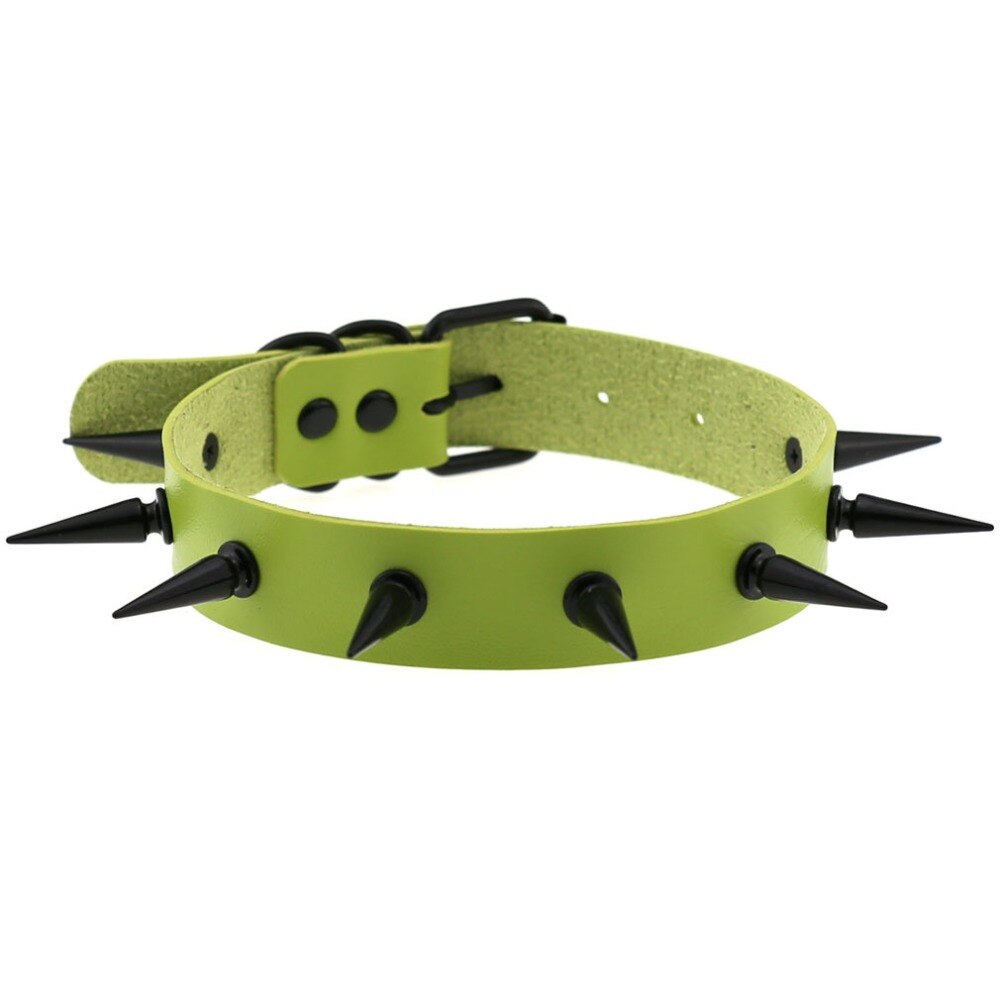 Halloween Cosplay Gothic Grün Halsband Kragen Halsketten Für Frauen Emo Punk Balck Spitze Geometrie Anhänger Halskette Y2K Schmuck