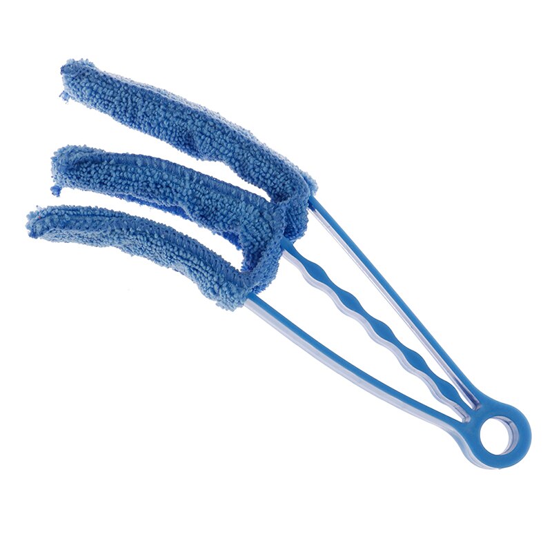 Plumero con cepillos venecianos, limpiador de microfibra, cortinas, pinzas para el hogar, herramienta de limpieza para teclado de ordenador, 1 Uds.: Azul