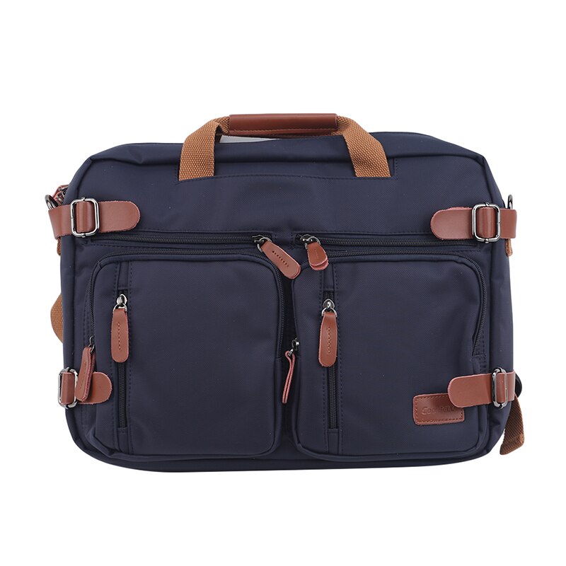 17 Inch Convertible Aktetas Mannen Zakelijke Handtas Messenger Tas Toevallige Laptop Multifunctionele Reistassen Voor Man Grote: Blue