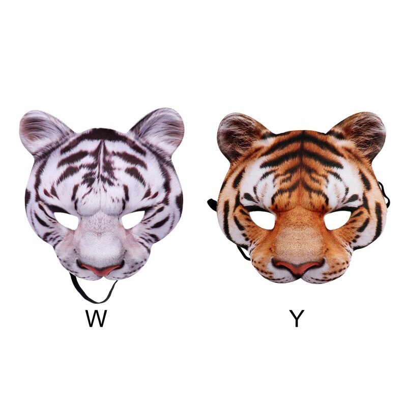 Halloween 3D Tiger White Tigers Mask Party Cosplay Masks Horror Tigers Masque Halloween Party Decoration Accessories