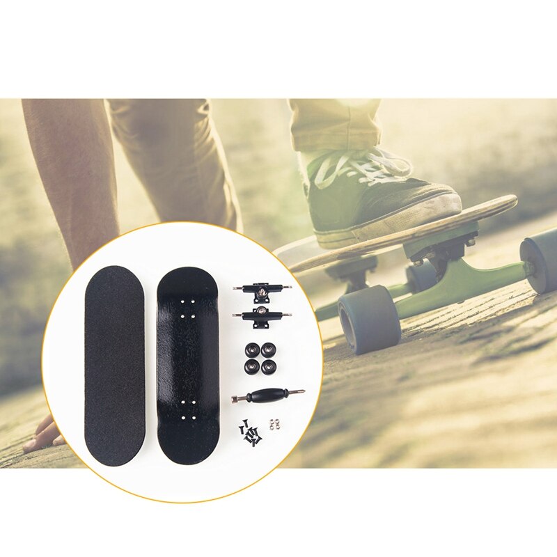 Fingerboard aus holz, einfaches fingerboard mit kugellagern, schaumstoffrollen, set, finger-skateboards, spielzeug