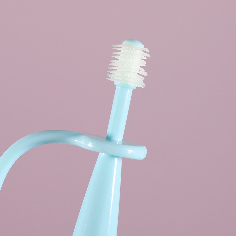 Spazzolino da denti per bambini spazzolino da denti per bambini con manico grande spazzola morbida di sicurezza per bambini igiene orale spazzole per denti articoli per bambini