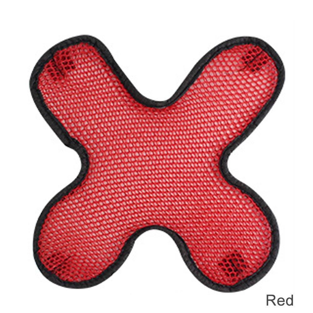 4 Colors Motorcycle Vehicle Helmet Padding Motorcycle Safety Protection Hat Cap Inner 3D Air Mesh Microfiber Helmet Cooling Pad: Red