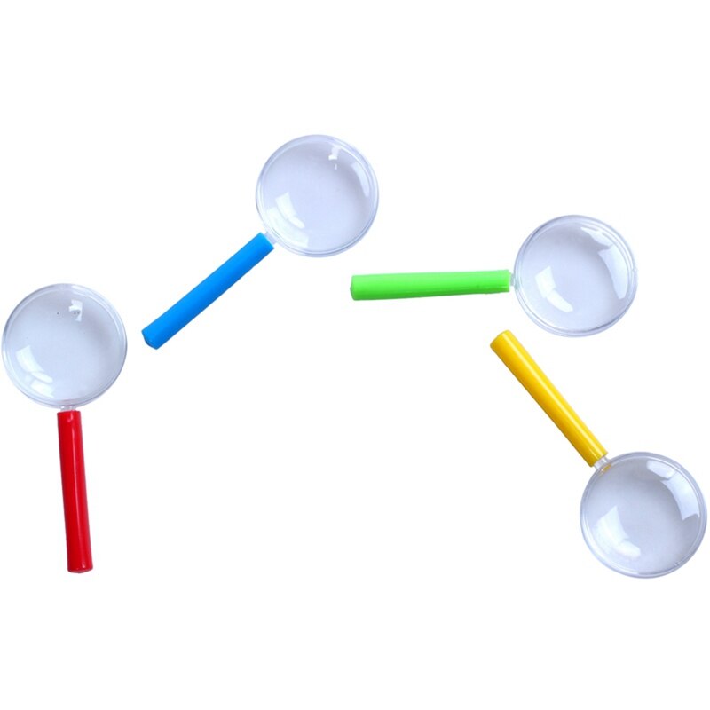Giocattoli per bambini mini lente d&#39;ingrandimento in plastica da 4 pezzi