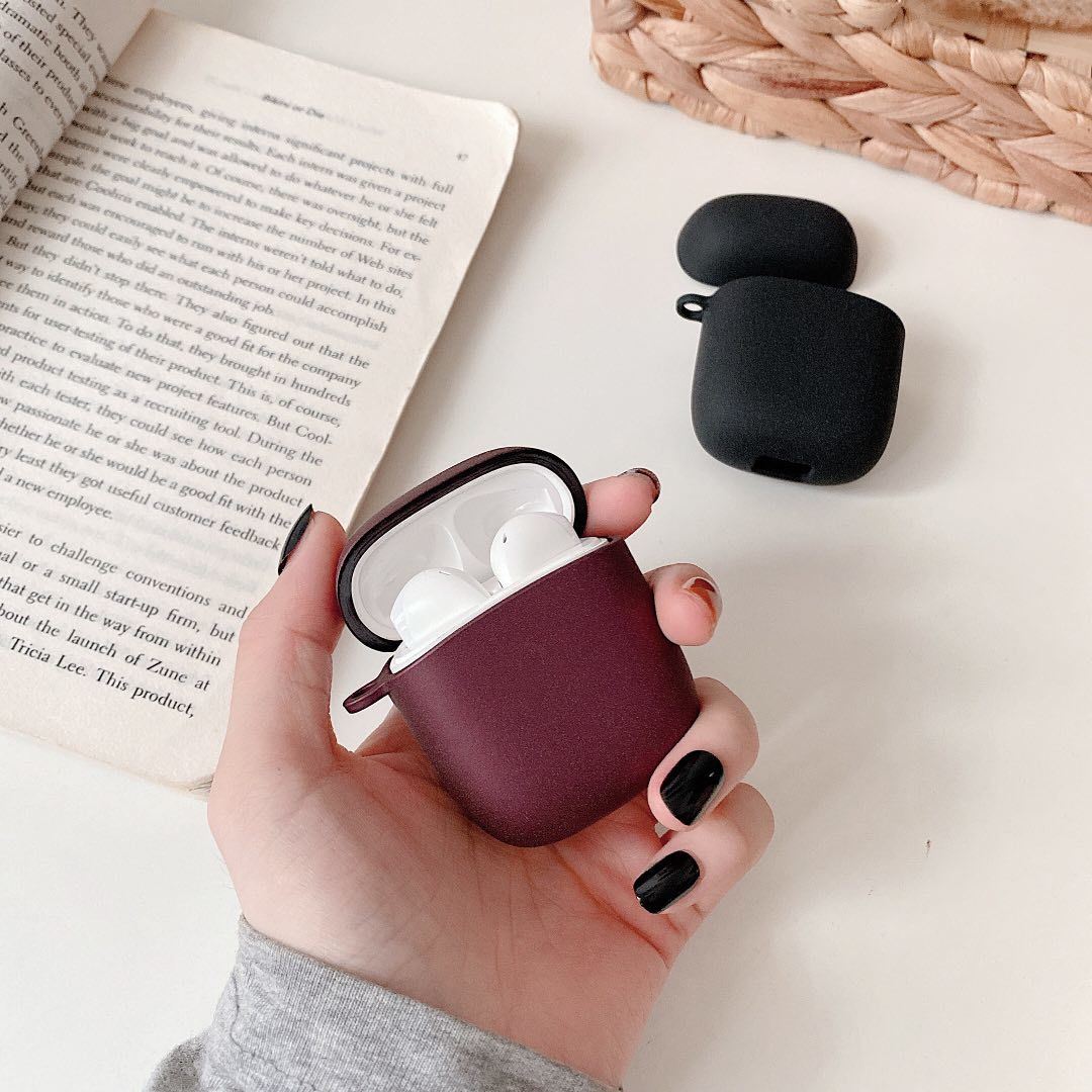 Funda para auriculares Baseus W04 TWS, cubierta de auriculares mate de Color sólido a la para Baseus W04 Pro, carcasa dura para auriculares PC con gancho
