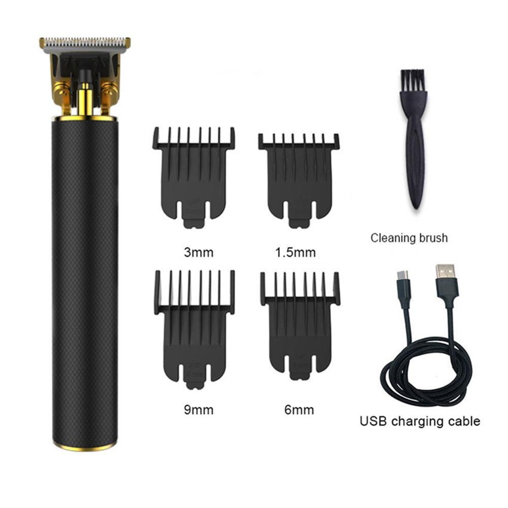 0mm T-Type Ceramic Blade Men Electric Hair Clipper Hair Trimmer USB Rechargeable Hair Cutter Machine Edge Outliner