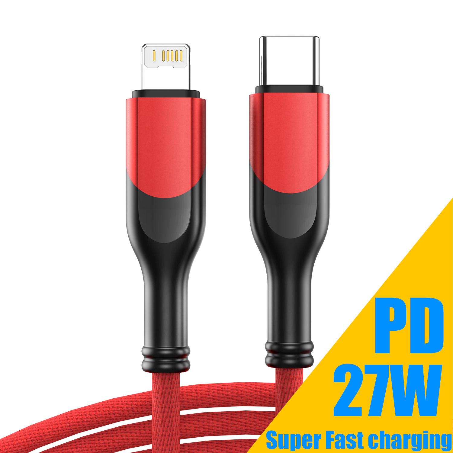 Usb-kabel til iphone 14 13 12 11 max xs xr  x 7 8 plus se ipad mini hurtiglading usb c  pd 27w datalader ledning 1m 2m 3m: Blå / 3m