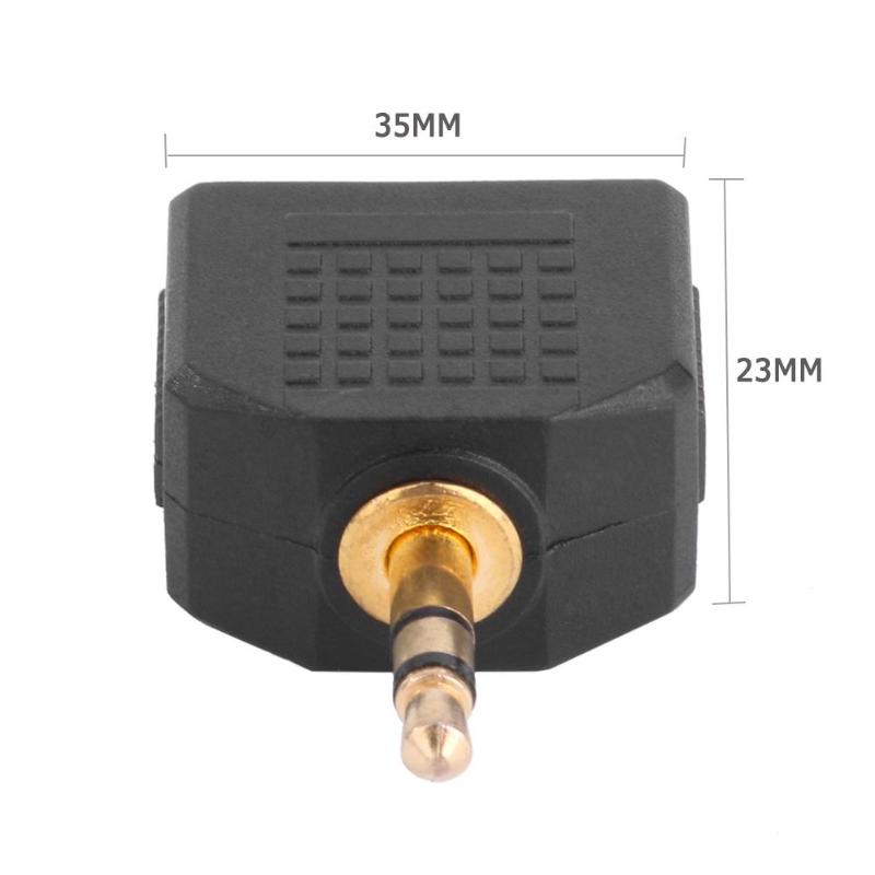 Alloygraine 2 pièces 3.5mm mâle à double 3.5MM prise femelle 3.5 casque Y séparateur adaptateur Audio convertisseur pour téléphone portable tablette MP3