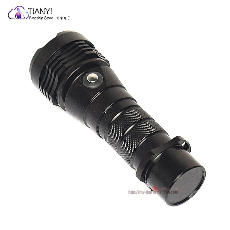 High-power outdoor waterproof night LED searchlight flashlight, lighting tool for diving photography