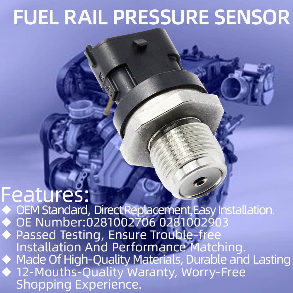 SOPEDAR Common Fuel Rail Pressure Sensor For Ford Volvo Iveco Fiat Alfa Romeo Lancia 0281002706 0281002903 46812910 Auto Parts