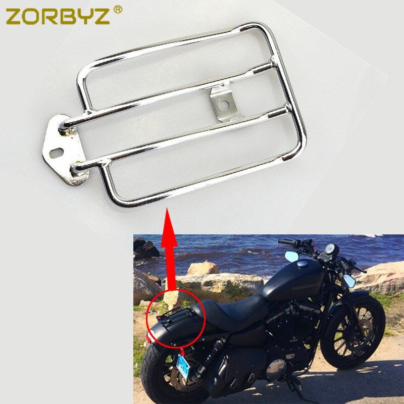 Zorbyz Motorfiets Chrome Rear Plated Bagagerek Carrier Solo Seat Voor Harley Sportster XL883 1200 2004