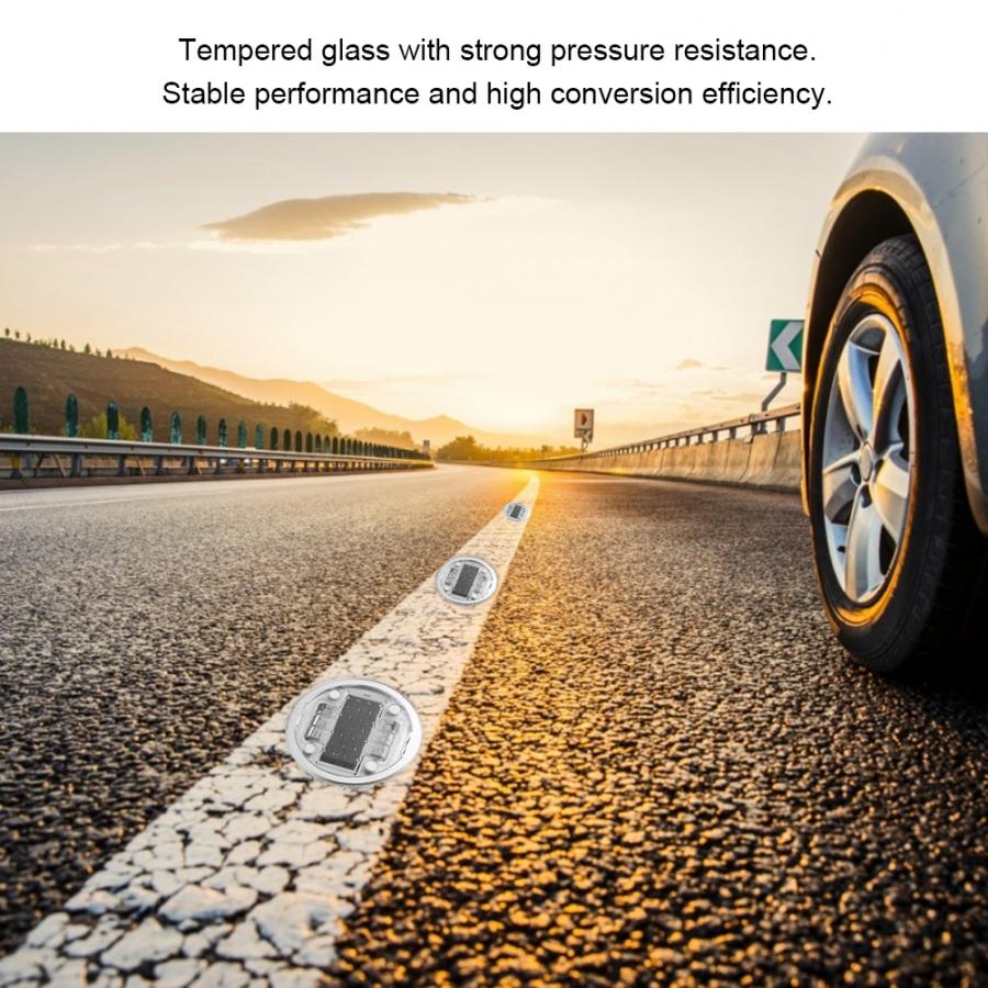 24V 6 LED Aluminum Road Stud Warning Light Outdoor Garden Driveway Lamp