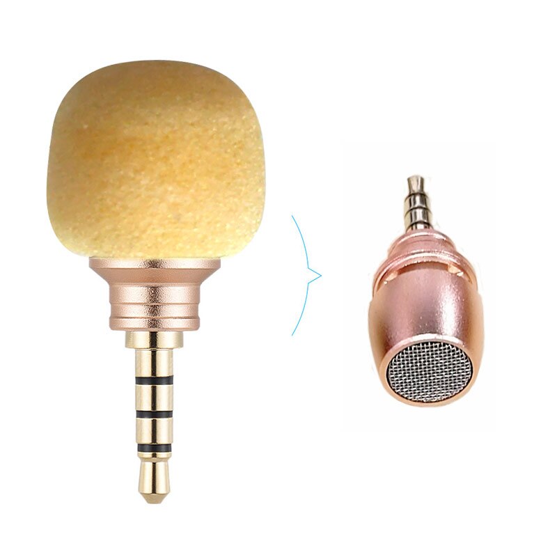Travor Portable Mini Omni-Directional Mic Microphone Cellphone Smartphone Microphone for iPhone X Samsung Xiaomi Huawei: gold