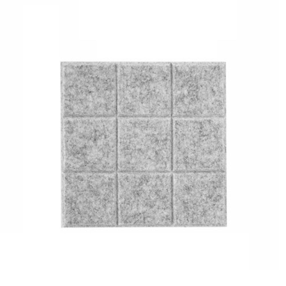 30*30cm Checkerboard Message Board Cork Wall Sticker Wall Board Wooden Checkerboard Felt Message Sticker V5K0: Light gray