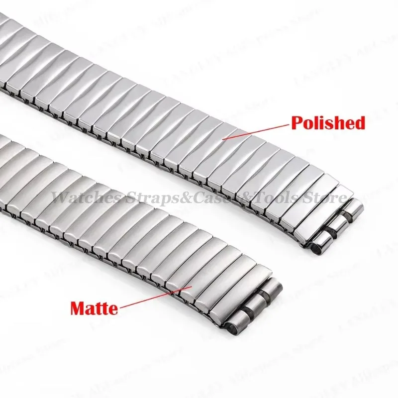 Elastisches Metall-Uhrenarmband für Swatch-Uhrenarmband, 17 mm, 20 mm, strecken-Erweiterung, Edelstahl-Uhrenarmband, Herren- und Damenarmband-Zubehör