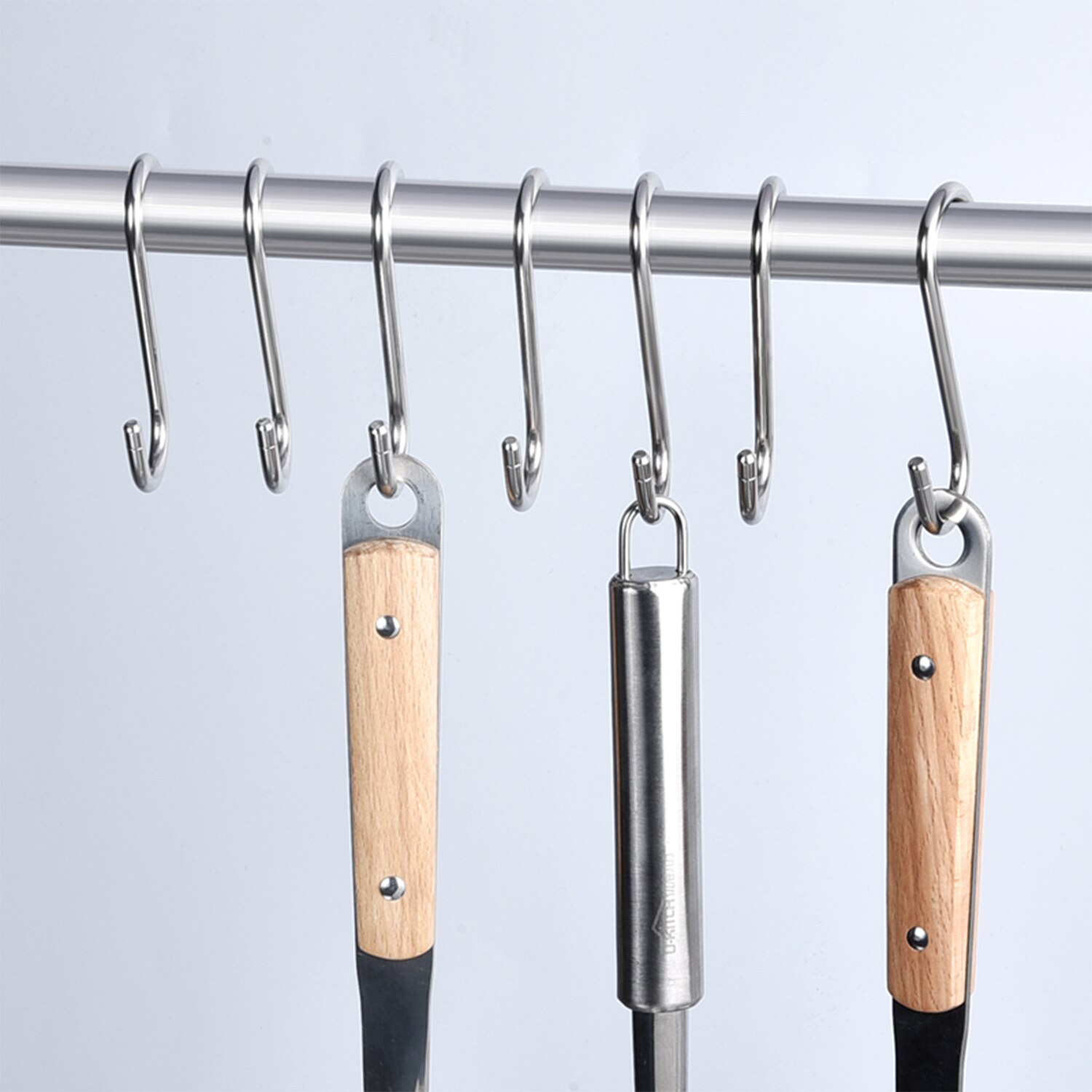 S Haken Rvs Haak voor Keuken Badkamer ruimtebesparend Enkele Muur Haak 10 stuks Multifunctionele Kleding Haak