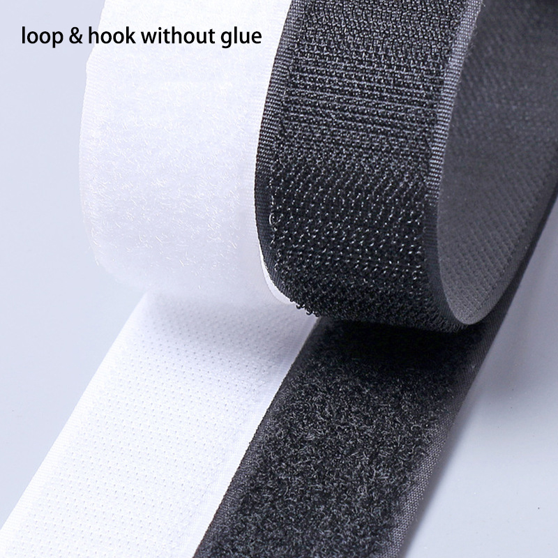 12M Pair Hook and Loop fastener Tape No Glue the hooks Hooks adhesive Sewing-on strips Magic tape DIY Clothing shoe hook loop