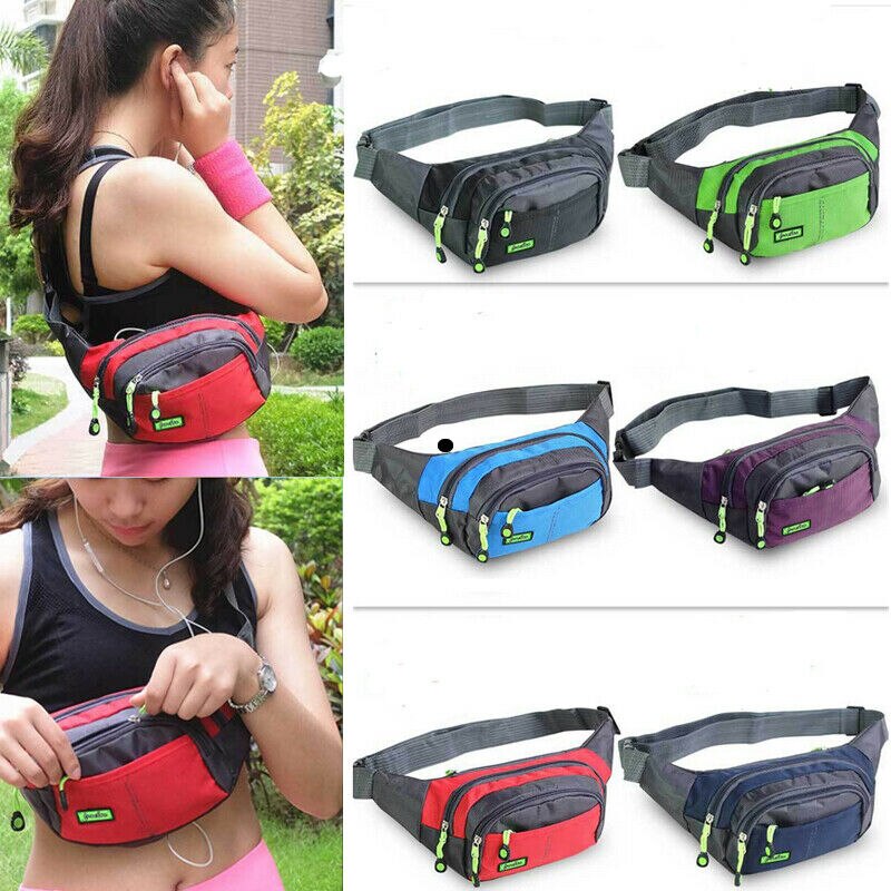 Zak Canvas Unisex Fanny Pack Taille Hip Belt Bag Purse Pouch Pocket Reizen Running Sport Bum Waterdichte