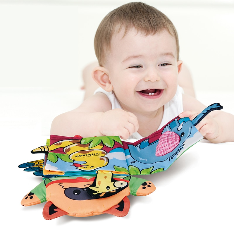 Marionnettes à main pour enfants, jouets pour bébés de 0 à 12 mois, marionnettes à main en peluche, jouets en peluche pour tout-petits, livre en tissu doux pour nouveau-nés
