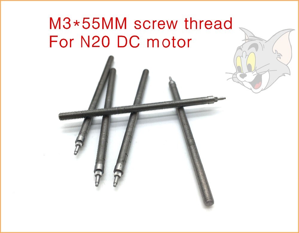1PCS M3*55MM screw thread For n20 DC motor,Without motor