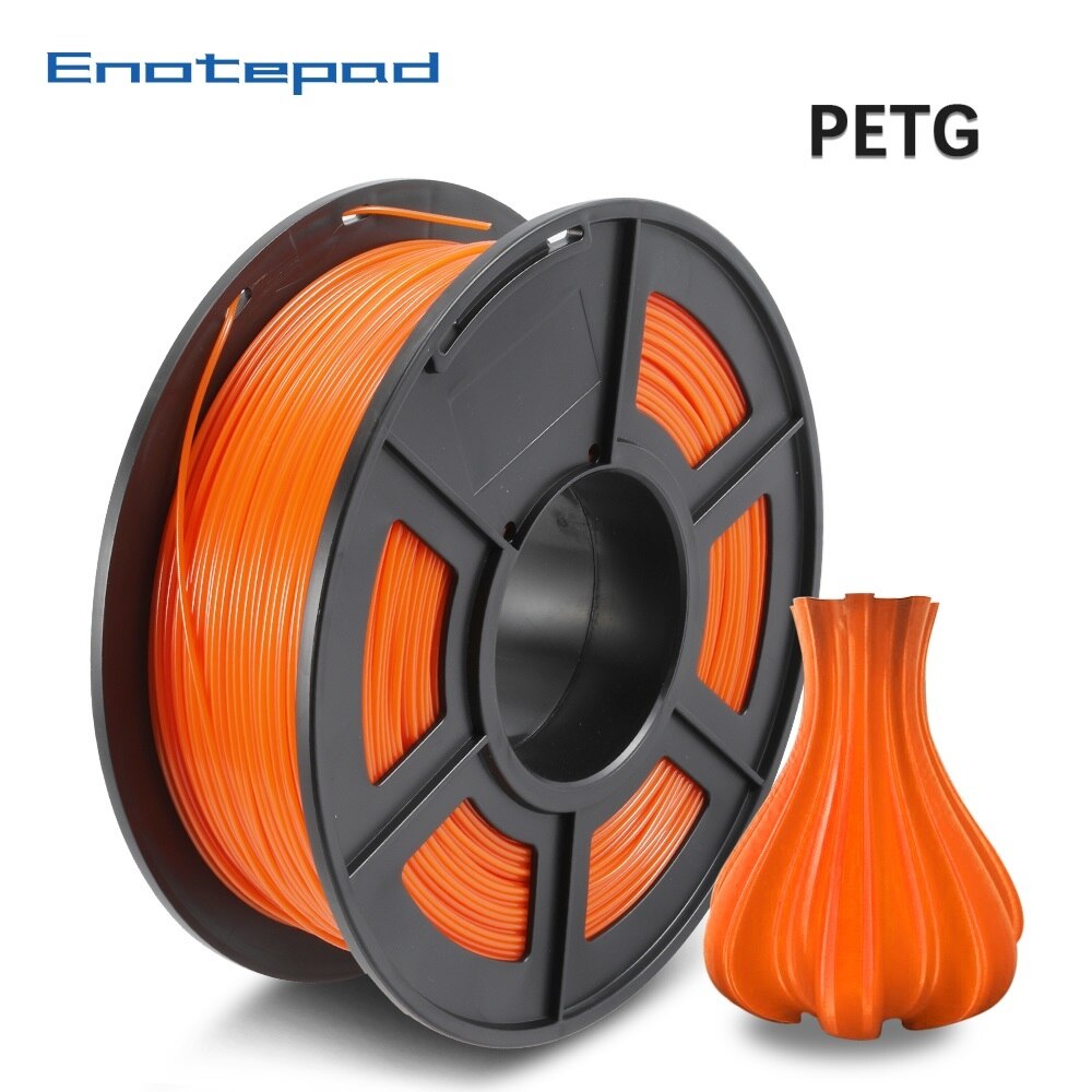 Enotepad PETG 3D Filament 1,75mm 1KG/2,2 LB Spule Haustier Drucker Material 100% keine blasiert Toleranz +-0,02 MM 3д принтер пластик: PETG-Orange