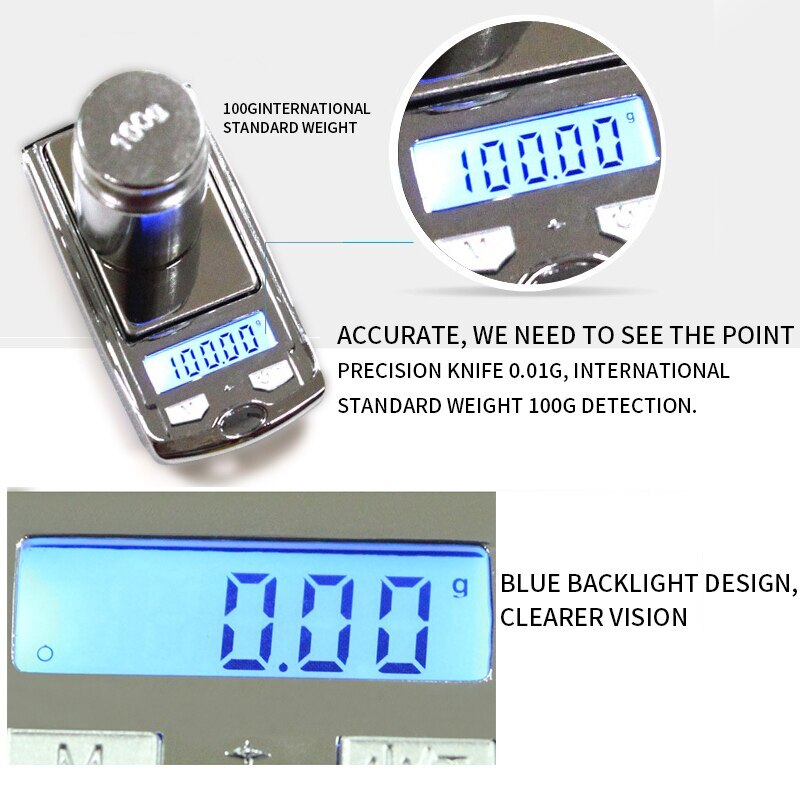200g*0.01g mini elektronische digitale zakweegschalen sieraden goud weegschaal gram weegschaal sieraden weegschaal