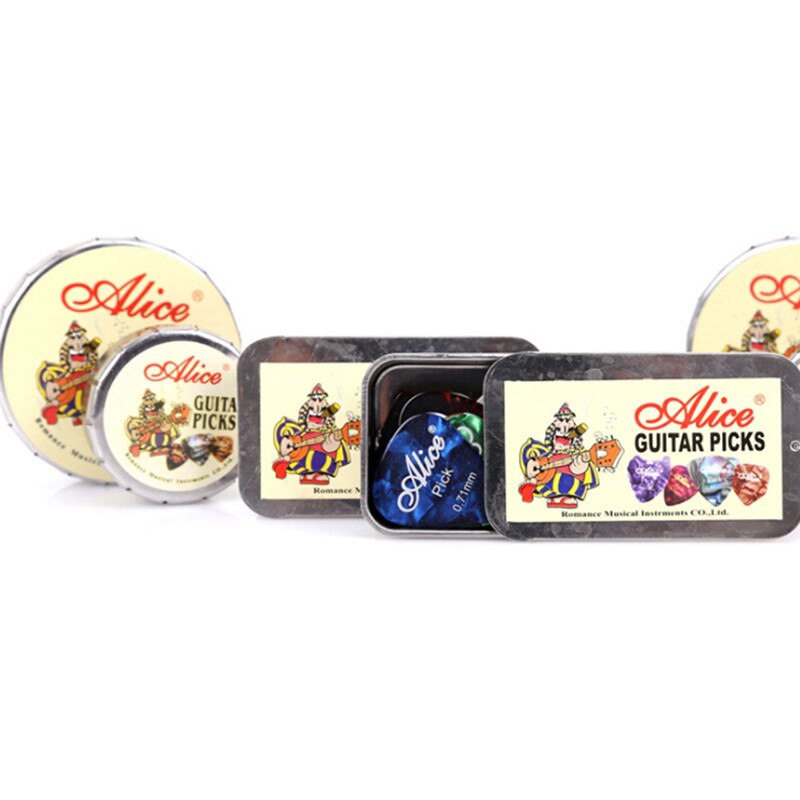 ! 12/20/24pcs Guitar Picks Set Acoustic Electric Guitar Picks Plectrums Round Metal Picks Box Case Pick Strings Accessories