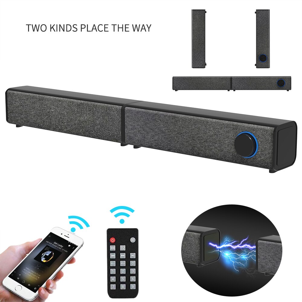 S12 Tv Geluid Bars Draadloze Bluetooth Speakers Afneembare Soundbar Home Theater Dual Verbinding Methoden Voor Tv Pc Smartphone