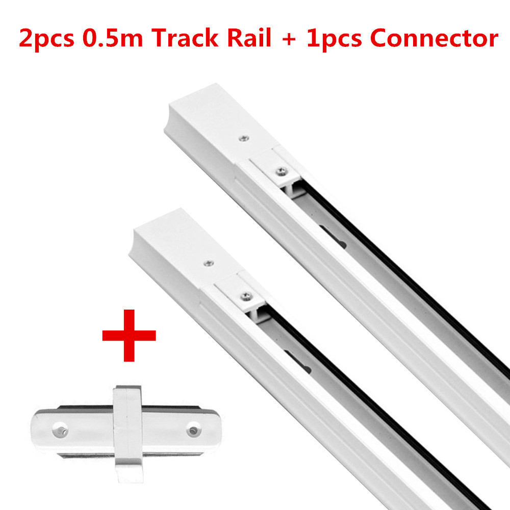 20W 30W COB LED Track light 220V Aluminum Ceiling Rail Track lights Spotlight lamp For Pendant Kitchen Clothes Shop lighting: 2pcs 0.5m White Rail