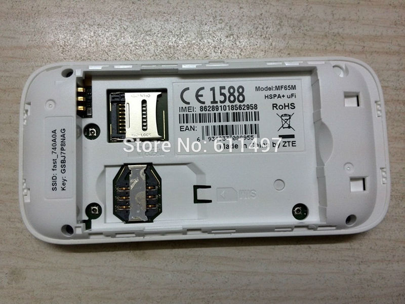 Ulåst zte  mf65 lomme wifi 3g mobil hotspot hspa + dl 21.6 mbps trådløs router pk  mf60 mf61 mf62