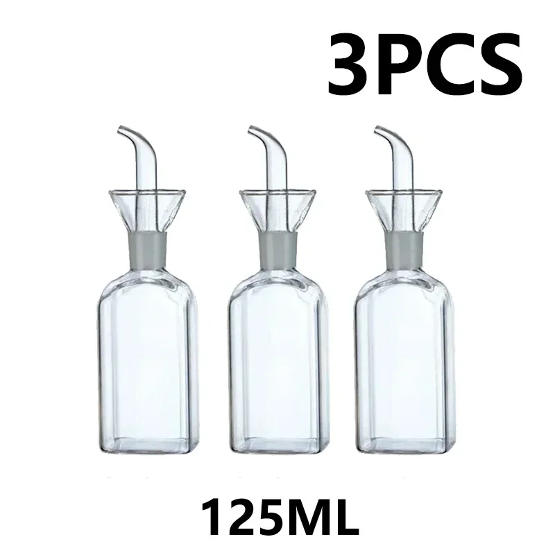 Olla de aceite de vidrio de alto borosilicato, ollas de aceite y aceto a prueba de fugas para el hogar, olla para salsa de soja de cocina, tanque de aceite, botella de aceite para condimentos: Castaño