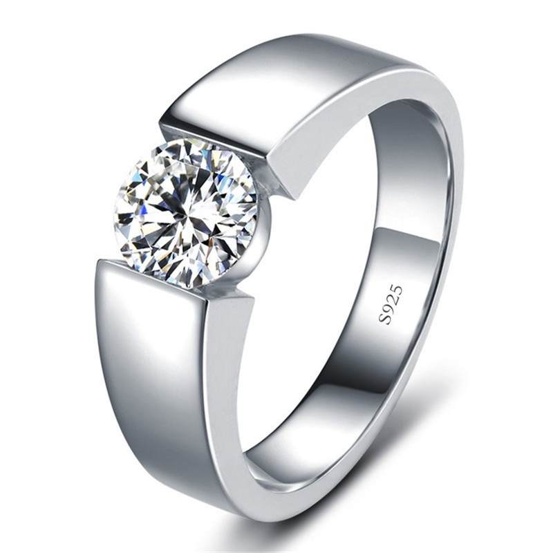 Choucong Solitaire Degli Amanti Promise Ring 925 Sterling Silver AAAAA cz di Fidanzamento Wedding Band Anelli Per Le Donne Degli Uomini Dei Monili Del Partito